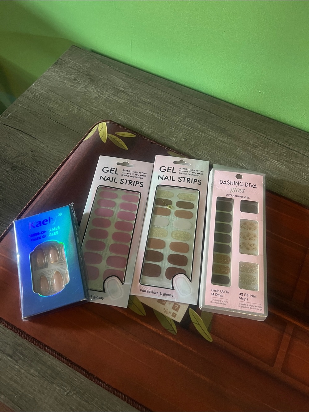 Gel Nail Strips Pack - Pink & Brown Shades